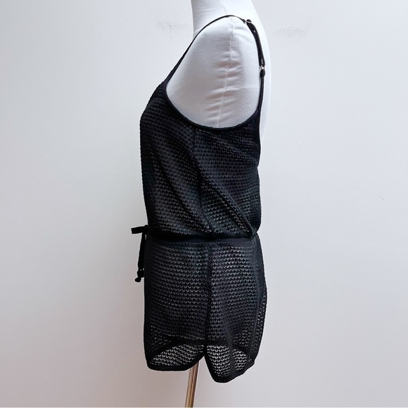 Live Love Dream Black Sheer Mesh Swimsuit Cover Romper Size Medium - Picture 4 of 8